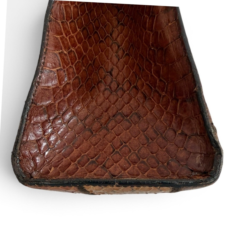 Miu Miu Python Patchwork Top Handle Crossbody Bag Brown - Picture 9 of 14